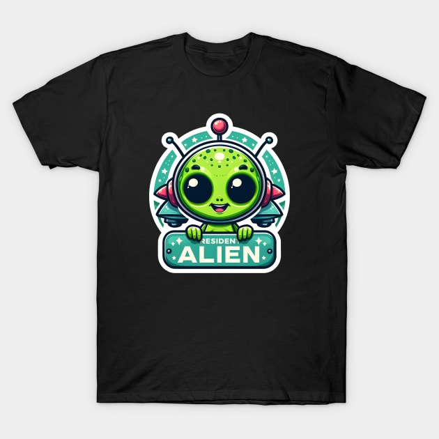 Funny Resident Alien T-Shirt by hippohost